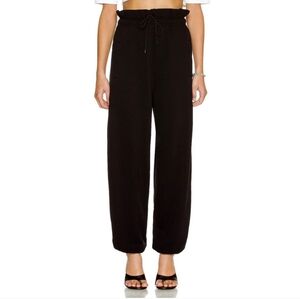 Agolde Paperbag Waist Cotton Pocket Jogger Sweatpants Black Women's Size XS